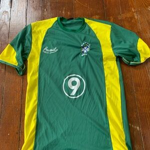 Green and Yellow Brazil Soccer Jersey